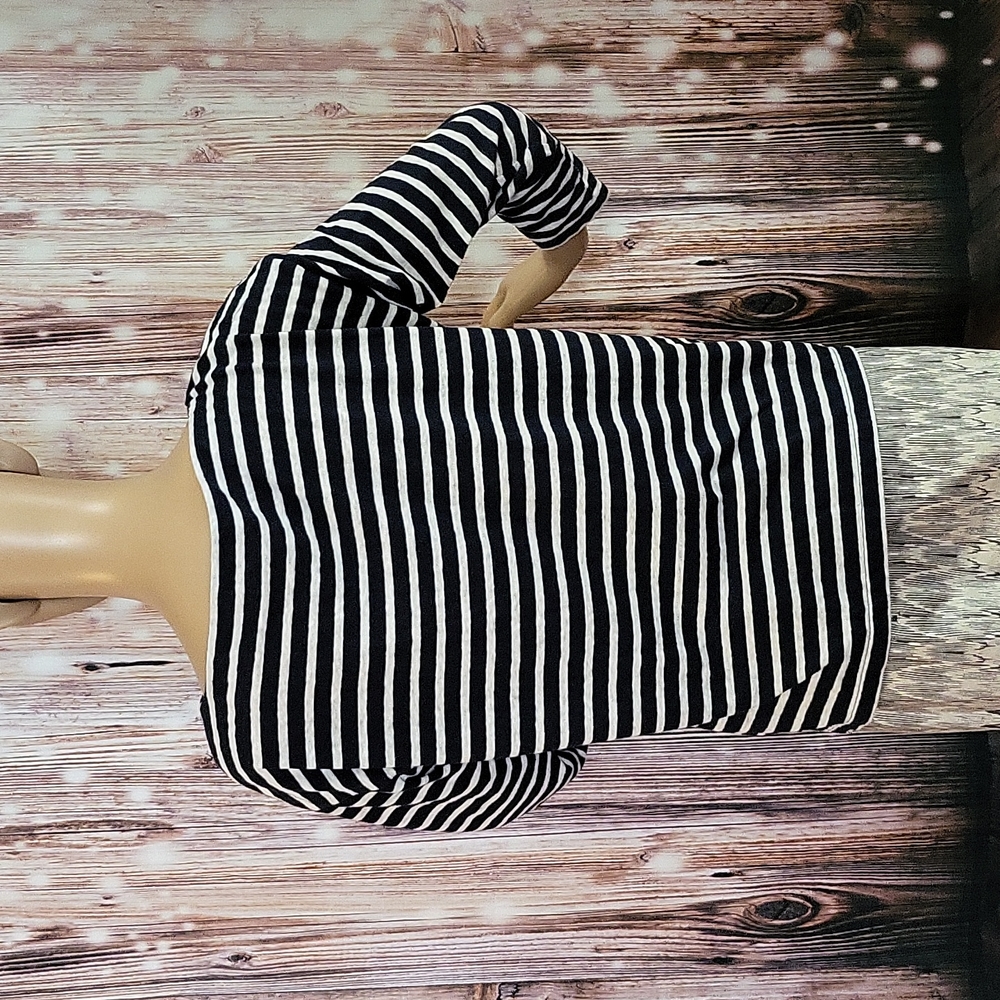 J.Crew Women's Long Sleeve White & Navy Striped Top Size S - Picture 8 of 11